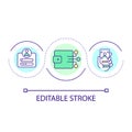 Create crypto wallet loop concept icon Royalty Free Stock Photo