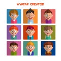 Create a cute avatar, emotions and hairstyles