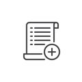 Create document line icon Royalty Free Stock Photo