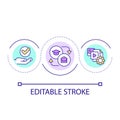Create educational content loop concept icon Royalty Free Stock Photo