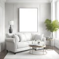 Showcase Elegance in Your Living Room with Mockups Royalty Free Stock Photo