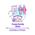 Create family rules concept icon