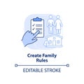 Create family rules light blue concept icon