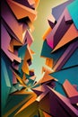 Geometric Abstract Background, using bold colors and shapes.