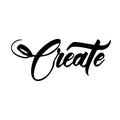 Create handwritten inscription. Lettering elegant. Isolated on white background.