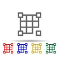 Create hologram multi color style icon. Simple thin line, outline vector of web icons for ui and ux, website or mobile application Royalty Free Stock Photo