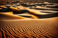 An image capturing the mesmerizing pattern of sand twirling on desert sand dunes,