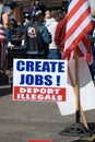 Create jobs sign at Tea Party.