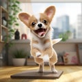 Create A Lifelike 3d Image Of A Happy Chihuahua Playing With Owners Royalty Free Stock Photo