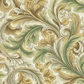 Create Linen Texture Pattern In Phoebe Anna Traquair Style Royalty Free Stock Photo