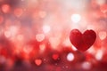 Floating Bokeh Hearts Day Background