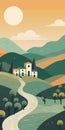 Create A Minimalist Travel Blog Cover Illustration For Remote Italy