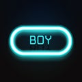 Create neon light boy letter background