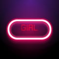 Create neon light girl letter background