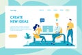 Create New Ideas Landing Page Vector Template