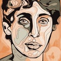 Create A Picasso-style Line Art Portrait Of Dylan