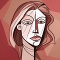 Create A Picasso-style Line Art Portrait Of Patricia
