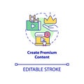 Create premium content concept icon Royalty Free Stock Photo