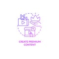 Create premium content purple gradient concept icon