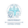 Create product turquoise concept icon