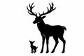 create-a-silhouette-image-deer-and-cute-baby-white.eps