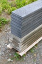 create stacks of curbs for construction work Royalty Free Stock Photo