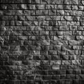 Abstract monochrome pattern of brick wall texture with copy space for design, AI generated