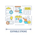 Create successful business strategy concept icon
