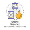 Create urgence multi color concept icon Royalty Free Stock Photo