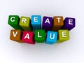 Create value spelled in blocks Royalty Free Stock Photo
