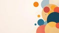 Create a vibrant backdrop with modern circles in a gradient style for a fresh, cartooninspired look Royalty Free Stock Photo