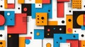 Create vibrant D CAD patterns using square and rectangular blocks. These colorful designs repeat to craft a unique, modern look