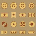 Create vintage banner color icons