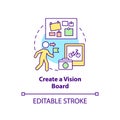 Create vision board concept icon