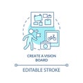 Create vision board turquoise concept icon Royalty Free Stock Photo