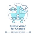 Create vision for change soft blue concept icon Royalty Free Stock Photo