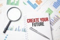 Create your future, Text message on white paper Royalty Free Stock Photo