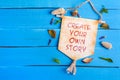 Create your own story text on Paper Scroll Royalty Free Stock Photo