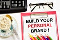Create your personal brand! A text label in the planning notebook.