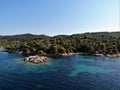 Nikiti, Aegean sea coast, Greece, Khalkidiki Royalty Free Stock Photo