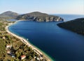Bay in Porto Koufo, Aegean sea, Sithonia, Greece, Khalkidiki Royalty Free Stock Photo