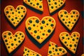 Created with Generative AI technology. cheese heart