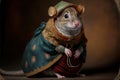 Created with Generative AI technology. a mouse in renaissance clothing