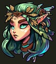 Druid Girl, healing girl, Fantasy Witch, Mythical world, RPG, Paladin, Anime style