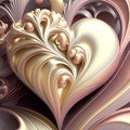 Created illustration valentine heart floral