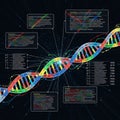 Created image featuring a colorful DNA double helix structure at Royalty Free Stock Photo