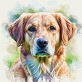 Created image of a retriever type dog capturing its likeness Royalty Free Stock Photo