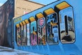 Greetings from Chicago Mural in Winter in Chicago Illinois USA