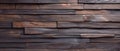 Wooden wall from thin plank. Dark brown colors, Natural looking grunge surface