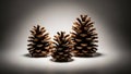 Creates soft shadows, highlighting the cones natural details and empha Royalty Free Stock Photo